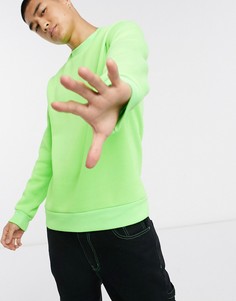 Неоново-зеленый свитшот ASOS DESIGN