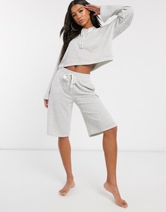 Серые меланжевые шорты бойфренда Kendall + Kylie-Серый