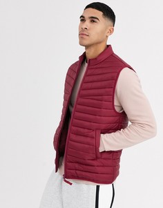 Красный дутый жилет ASOS DESIGN