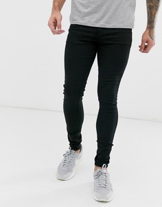 Черные супероблегающие джинсы New Look-Черный