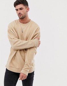 Бежевый oversize-свитшот ASOS DESIGN