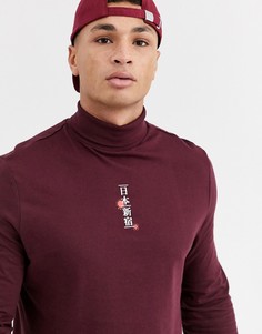 Водолазка из органического хлопка с принтом ASOS DESIGN-Фиолетовый