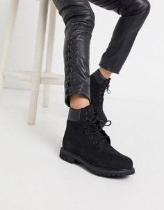 Черные ботинки на шнуровке Timberland-Черный