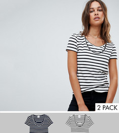 2 футболки для кормления в полоску из органического хлопка Mamalicious-Мульти Mama.Licious