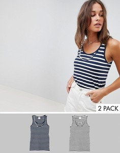 2 майки в полоску для кормления из органического хлопка Mamalicious-Мульти Mama.Licious