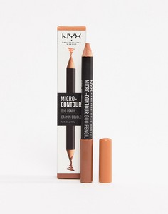 Двусторонний контурный карандаш NYX Professional Makeup-Коричневый