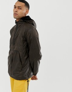 Ветровка с флисовой подкладкой и леопардовым принтом ASOS DESIGN-Коричневый