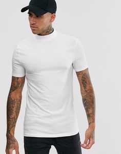 Белая обтягивающая футболка из органического хлопка ASOS DESIGN-Белый
