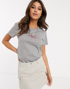Футболка с логотипом Calvin Klein Jeans-Серый