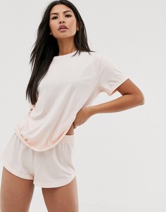 Трикотажная футболка ASOS DESIGN mix & match-Бежевый