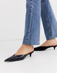 Черные туфли на каблуке-рюмочке Topshop-Черный