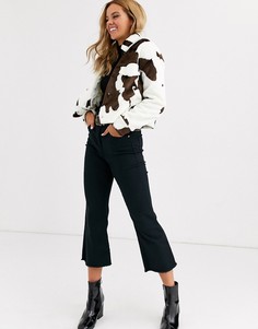 Куртка с коровьим принтом Miss Selfridge-Коричневый
