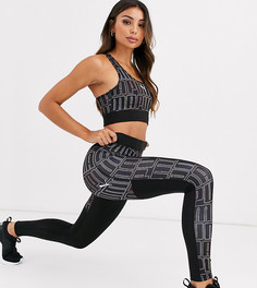 Черный бюстгальтер с принтом Puma эксклюзивно для ASOS