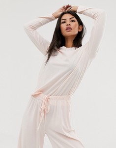 Комбинируемый трикотажный лонгслив ASOS DESIGN-Бежевый