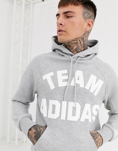 Худи серого цвета adidas-Серый