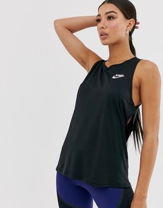 Черная майка для занятий йогой Nike-Черный