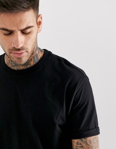 Черная свободная футболка из органического хлопка Bershka Join Life-Черный