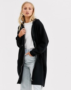 Легкий худи на молнии Monki-Черный