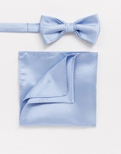 Однотонные галстук-бабочка и платок для нагрудного кармана Devils Advocate Wedding-Розовый
