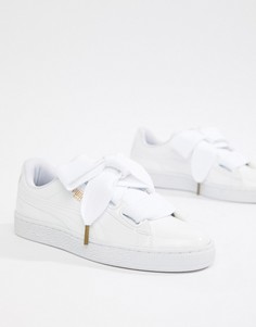 Белые лакированные кроссовки Puma-Белый