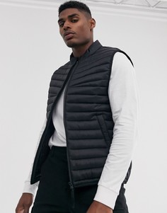 Черный дутый жилет ASOS DESIGN
