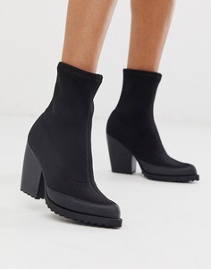 Черные ботинки на массивной подошве ASOS DESIGN-Черный