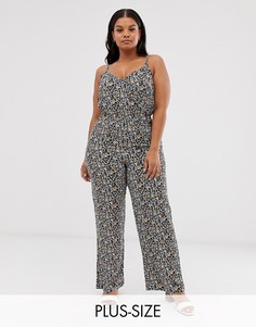 Комбинезон на бретельках с цветочным принтом Vero Moda Curve-Мульти