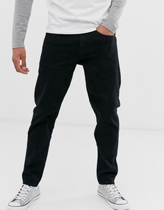 Черные суженные книзу джинсы стретч ASOS DESIGN-Черный