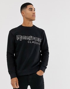Черный свитшот с логотипом Reebok classic