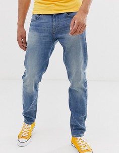 Синие суженные книзу джинсы стретч ASOS DESIGN-Синий