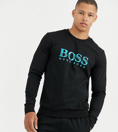 Черный свитшот с круглым вырезом и логотипом BOSS bodywear