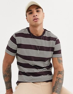 Бордовая футболка в полоску Burton Menswear-Темно-синий