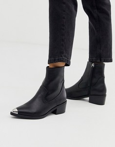 Ботильоны в ковбойском стиле ASOS DESIGN-Черный