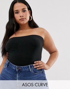 Черное боди-бандо ASOS DESIGN Curve-Черный