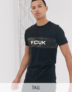 Футболка с логотипом French Connection Tall FCUK-Черный