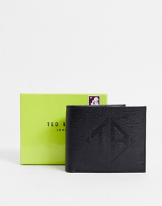 Черный кожаный бумажник двойного сложения Ted Baker Meoe