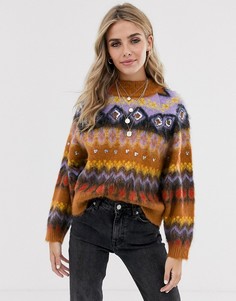 Джемпер с узором фэр-айл ASOS DESIGN-Мульти
