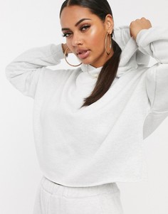 Белый меланжевый oversize-худи от комплекта ASOS DESIGN-Серый