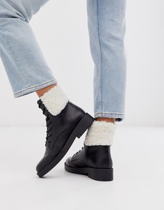 Ботильоны на шнуровке ASOS DESIGN-Черный