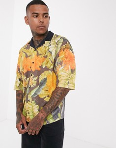 Oversize-рубашка с принтом гепардов ASOS DESIGN-Мульти