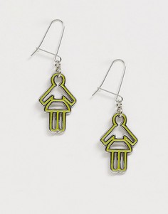 Серьги Benetton-Желтый