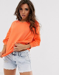 Оранжевый выбеленный свитшот ASOS DESIGN