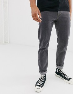 Черные выбеленные суженные книзу джинсы стретч в стиле ретро ASOS DESIGN-Черный