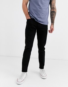 Черные суженные книзу джинсы стретч ASOS DESIGN-Черный