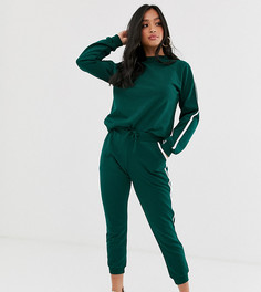 Спортивный костюм со свитшотом и джоггерами ASOS DESIGN Petite-Зеленый