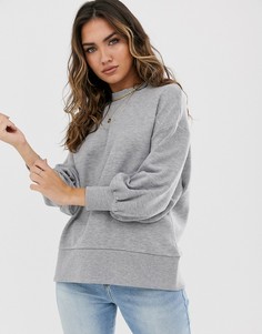 Серый меланжевый oversize-свитшот ASOS DESIGN