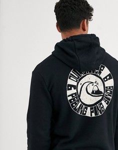Черное флисовое худи Quiksilver Quik Vinyl-Черный