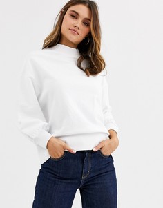 Белый oversize-свитшот с широкими рукавами ASOS DESIGN
