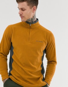 Коричневая флисовая куртка с воротом на молнии Columbia Klamath Range II-Коричневый