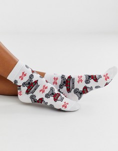 Новогодние носки с принтом коалы ASOS DESIGN-Синий